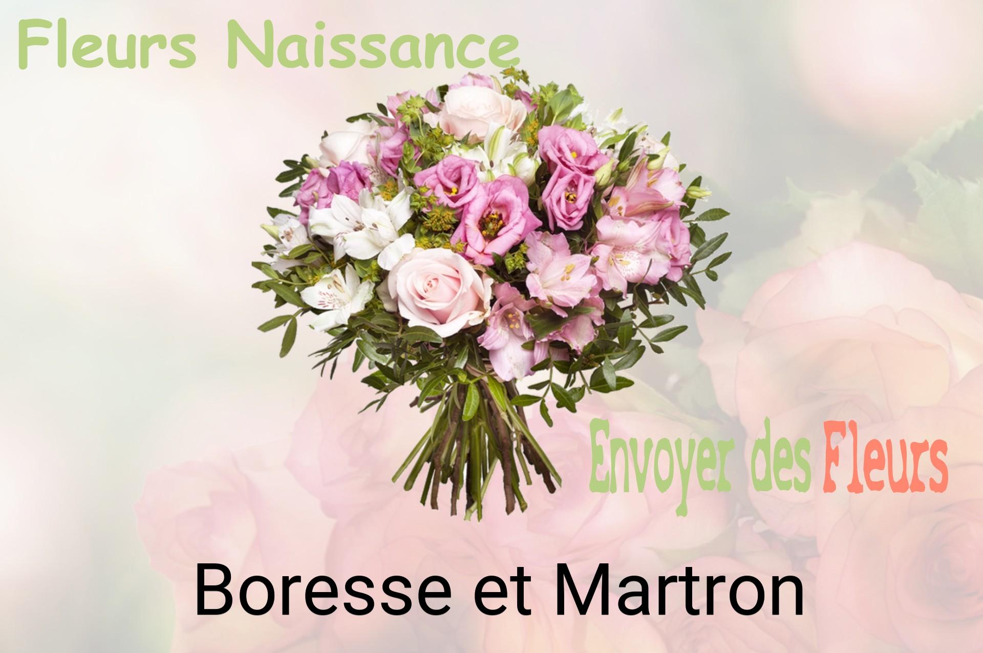 Bouquet de fleurs de naissance livré à Boresse-et-Martron