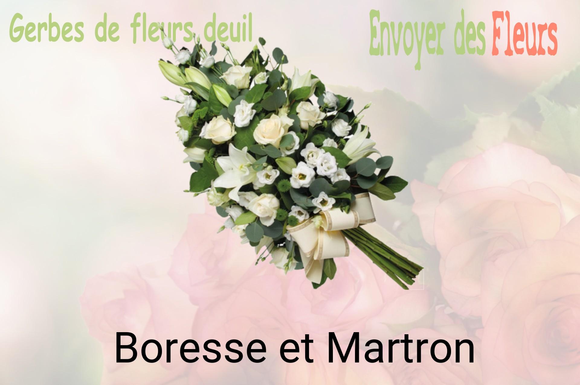Gerbe de fleurs de deuil livrée à Boresse-et-Martron